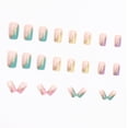 thumbnail image 5 of YTTAL French Tip Press on Nails Designs Short Square Fake Gloss False Spring Nails French Acrylic Nails Reusable Artificial Nails for Women 24PC, 5 of 19