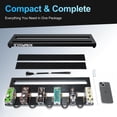 thumbnail image 2 of EX Portable 20" Guitar Effects Pedal Board Pedalboard Aluminum Alloy With 2 Roll Fastener Tapes Black For A Simple Rig, 2 of 7