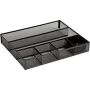 Rolodex 22131 Deep Desk Drawer Organizer, Metal Mesh, Black