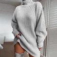 thumbnail image 4 of NARABB Women's Sweater Dress Knit Fold Solid Dress Shoulder Short Sleeve Dress, 4 of 7