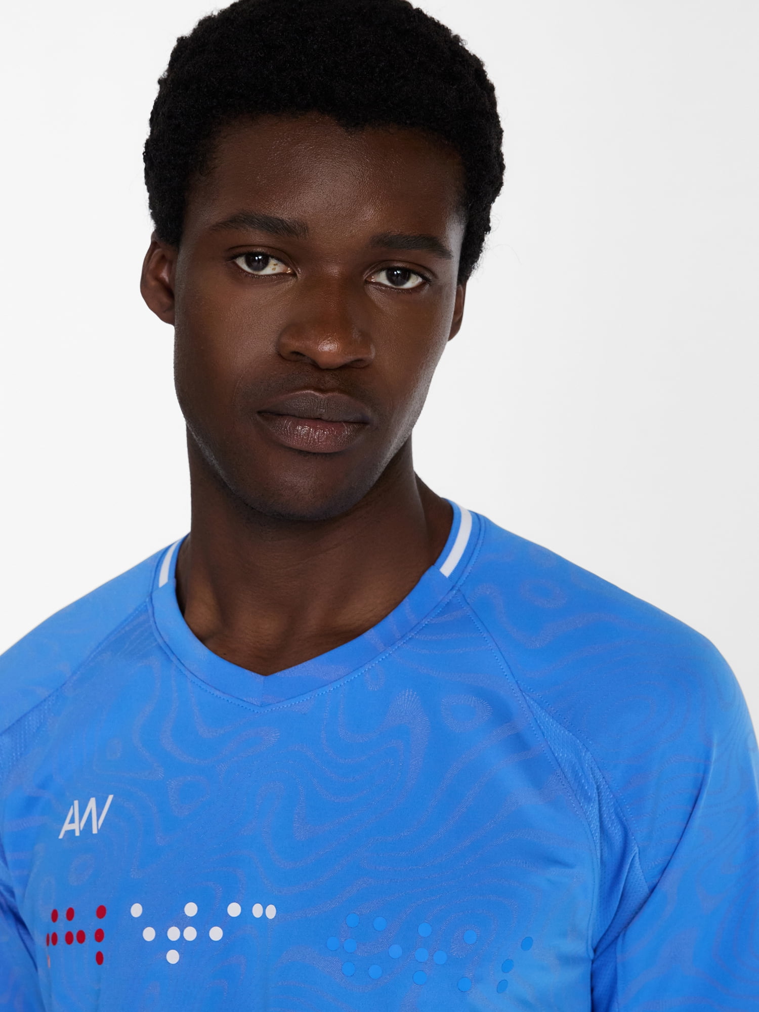 Athletic Works Men's Reflective Print Soccer Style Performance Shirt, Sizes XS-3XL