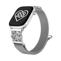 Wearlizer Celtic Knot Magnetic Band Compatible with Apple Watch Band 38/40/41/42/44/45/46/49mm Women, Stainless Steel Mesh Strap for iWatch Series 10/9/8/7/6/5/4/3/2/1/SE/Ultra
