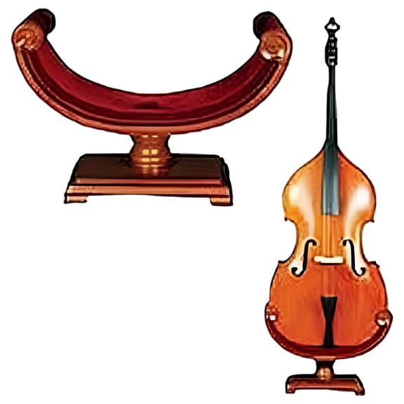 Ornate Carved Wooden Bass Stand
