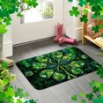 thumbnail image 5 of St. Patrick's Day Doormat Green Clover Mat Entrance Rug Non-Slip Backing Polyester Fiber Door Mat Holiday Decor Irish Festival Welcome Mat for Indoor Outdoor Use, 5 of 5