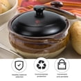 thumbnail image 5 of Claypot Rice Casserole Lid 3 PCS Stewing Ceramic Braised Chicken Dish Cookware Stove Accessories Enamelware Ceramics, 5 of 6