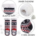 thumbnail image 2 of Minzimin Kids Boys Girls Slipper Socks Cute Animal Fuzzy Winter Warm Fleece Lining Christmas Socks With Grippers, 2 of 6