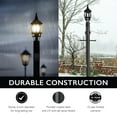 thumbnail image 5 of Design House, 589812 Traditional Outdoor Lamp Post with Plastic Cross Arm Direct Burial Installation Built-In Outlet and Dusk to Dawn Photo Eye Sensor in Black, 5 of 24