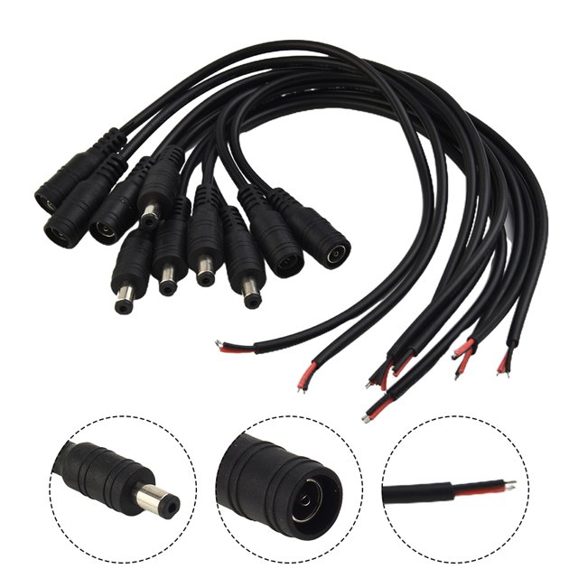 Prise d'Alimentation 12V Mâle Femelle DC Connecteur de Fil Câble Chargeur CCTV LED