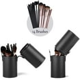 thumbnail image 2 of Makeup Brush Set Wool Brush Round Barrel PU Leather Beauty Makeup Brush Set Tool, 2 of 7