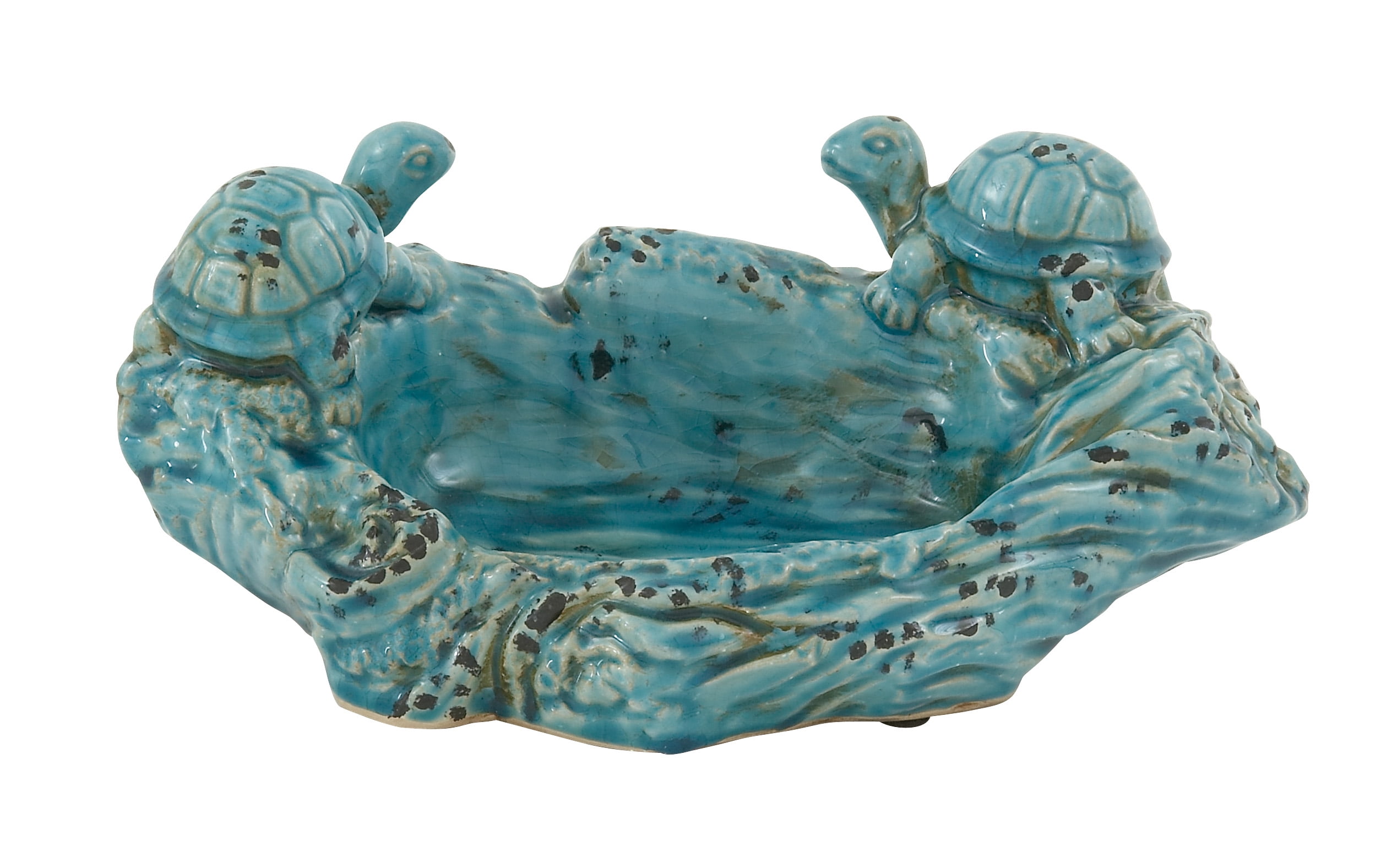 Rivetingly Styled Ceramic Turtle Bowl