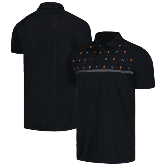 Men's Levelwear Black San Francisco Giants Sector Batter Up Raglan Polo