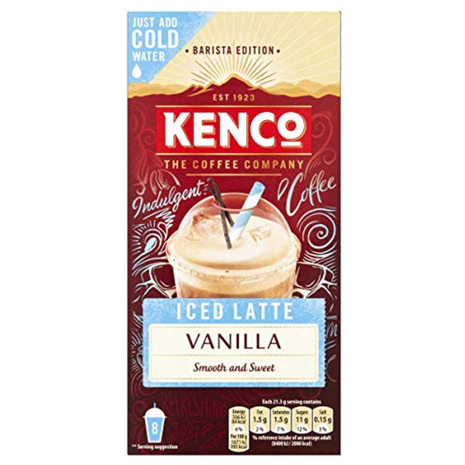 Kenco Instant Iced Vanilla Latte 8X21g