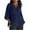 Navy, variant on Womens 2023 Cotton Linen Summer Tops Casual Loose Oversized Blouses Shirts 3/4 Sleeve Tunic Boho Trendy Beach Outfits