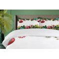 thumbnail image 4 of Ambesonne Christmas Duvet Cover Sets, New Year Celebration, 2-Queen, Green Maroon, 4 of 7