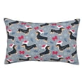 thumbnail image 1 of Balery Christmas Hat Dachshund Funda de Cojín Estampada, Regalos para Mujeres, Regalos de Amor para Ella, Regalos para Novia o Esposa, Funda de Almohada-20"x30", 1 of 6