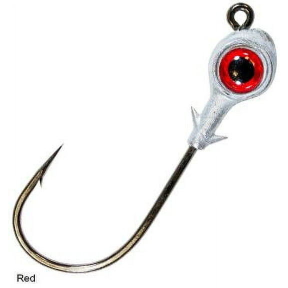 Z-Man REJH38-01PK3 Red Fisheye Jig Head Bait Fishing Lure for Red Perch, 3 Count