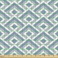 thumbnail image 2 of Ambesonne Modern Fabric by the Yard Upholstery, Diagonal Nested Squares, 1 Yard, Slate Blue Blue White, 2 of 5