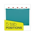 thumbnail image 5 of Pendaflex Reinforced Hanging Folders 1/5 Tab Letter Aqua 25/Box 415215AQU, 5 of 6