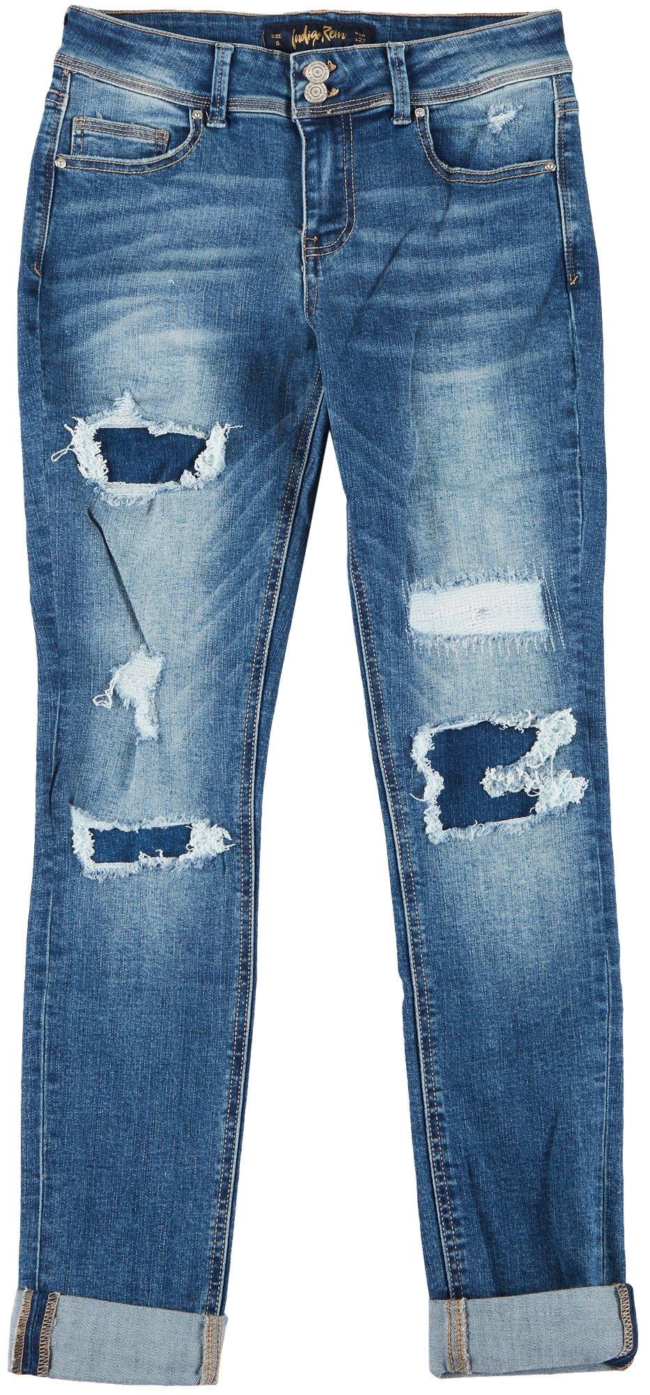 Cuffed Skinny Jeans 1 Medium wash 