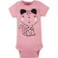 thumbnail image 2 of Gerber baby-girls 4-pack Short Sleeve Onesies Bodysuits Newborn Leopard Pink, 2 of 7