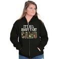 thumbnail image 4 of Its All About That Camo Hunting Unisex Fleece Graphic Zip Up Hoodie Brisco Brands 2X, 4 of 5