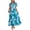 Floral Blue Green, variant on Womens Summer Floral Maxi Dresses V Neck Short Sleeve Boho Casual Flowy Long Wedding Guest Dress Beach Vacation
