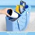 thumbnail image 4 of Tray Topper with Cup Holder for Bogg Bag Medium Tote - Phone Holder & Drink Holder Fits for Stanley 40oz - Beach Bag Top Organizer Storage Lid  (Blue), 4 of 8