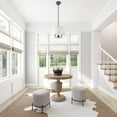 thumbnail image 3 of Prominence Home Billet Matte Black 3-Light Convertible Pendant/Semi-Flush with Fabric Shades, 3 of 16