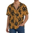 thumbnail image 1 of Balery Snake Camisa Casual de Manga Corta con Botones para Hombre, Texturizada, Estilo Cubano, para Playa, Verano-XX-Large, 1 of 5