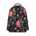 thumbnail image 3 of Pioneer Flower Floral Print Pattern Backpack for School, Cute School Bag with Adjustable Shoulder Straps and Padded Back, 15.3"x11"x7.1", 3 of 5