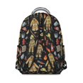 thumbnail image 3 of Fireman and Glove Black Pattern Backpack for School, Cute School Bag with Adjustable Shoulder Straps and Padded Back, 15.3"x11"x7.1", 3 of 5