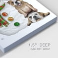 thumbnail image 4 of Christmas English Bulldogs Building Snowman- Gallery Wrapped Canvas, 4 of 9