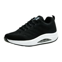 Leey-World Womens Golf Shoes Womens Tennis Shoes PU Leather Sneakers Casual Walking Shoes for Women Women Running Shoes(Black,7.5)