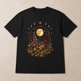 thumbnail image 2 of Celestial Moon Floral Graphic T-Shirt, Unisex Classic Fit Boho Tee, 2 of 9