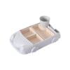 thumbnail image 1 of PEONAVET A Dish Fiber Car Food Tray Division Cute Split Set Bowl Tableware, 1 of 2