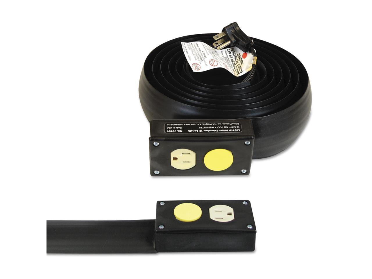 C-Line Lay-Flat Power Extension and Cord Cover - 10 Ft. Length, 1/PK, 79101