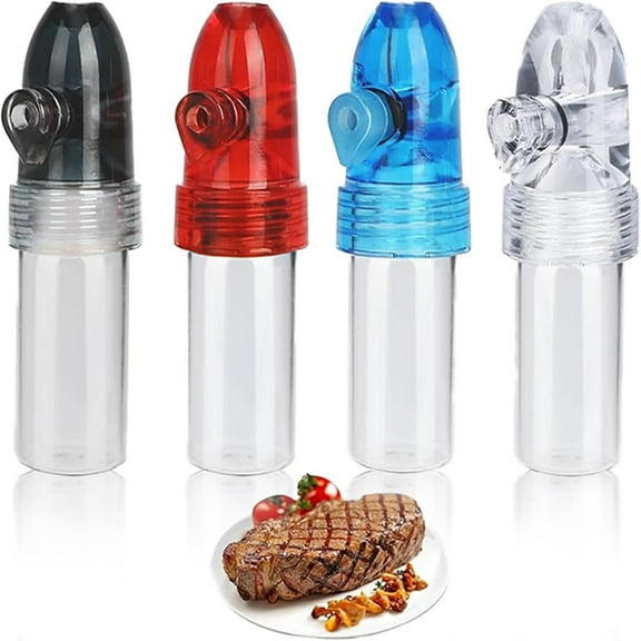 Mini Salt and Pepper Shakers (4-Pack) – Compact Spice Storage for Travel, Camping, Picnics & Cooking – Portable 2.67" x 0.59" Leak-Proof Seasoning Containers