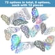 thumbnail image 2 of Colorido juego de 72 piezas de pegatinas tridimensionales de mariposas huecas, 2 of 6