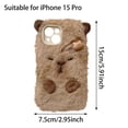 thumbnail image 4 of iPhone Capybara Fuzzy Case Plush Soft and Lightweight Protective and Fashionable with Keychain, 4 of 8