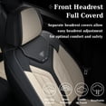 thumbnail image 5 of Fundas de Asiento Coverado CKWZ303 Juego Completo Cuero Sintetico Universal para Auto SUV Camioneta, 5 of 5