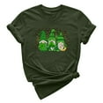 thumbnail image 2 of LSLJS Col Rond Imprimé Trèfle de Saint Patrick Manches Courtes Décontracté Ample Manches Courtes Col Rond Haut/chemise, Cadeaux pour Femmes, 2 of 3