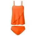 thumbnail image 3 of Bikini Mujer Traje de Baño Conjunto de Bikini Push Up Sexy Para Mujer, Traje de Baño de Dos Piezas de Cintura Alta, Estilo Retro Fruncido, Tankini Liso de Cintura Baja, 2144, 3 of 8