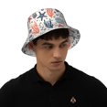 thumbnail image 5 of Yiaed Starfish Shell Print Reflective Stripe Bucket Hat Unisex Funny Outdoor Fisherman Cap Beach Sun Hat, 5 of 5