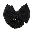 thumbnail image 1 of 3xWomen's Bun Cover Net Srood Bowknot Decor Barrette Hair Net Jewelry 6 piezas, 1 of 8
