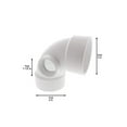 3 in. x 3 in. x 11/2 in. PVC DWV 90Degree All Hub Elbow with Side