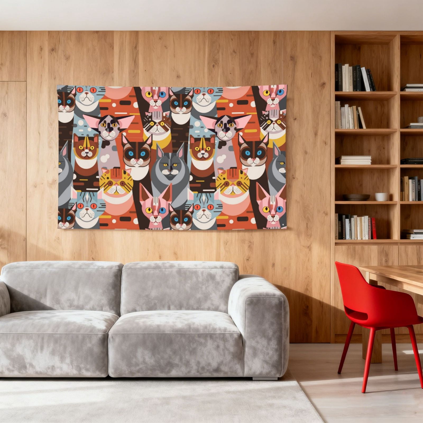 Cats In Funny Poses Four Hole Decorated Banner Flag for Garden Yard Home Decoration Indoor Outdoor 4x6 Ft