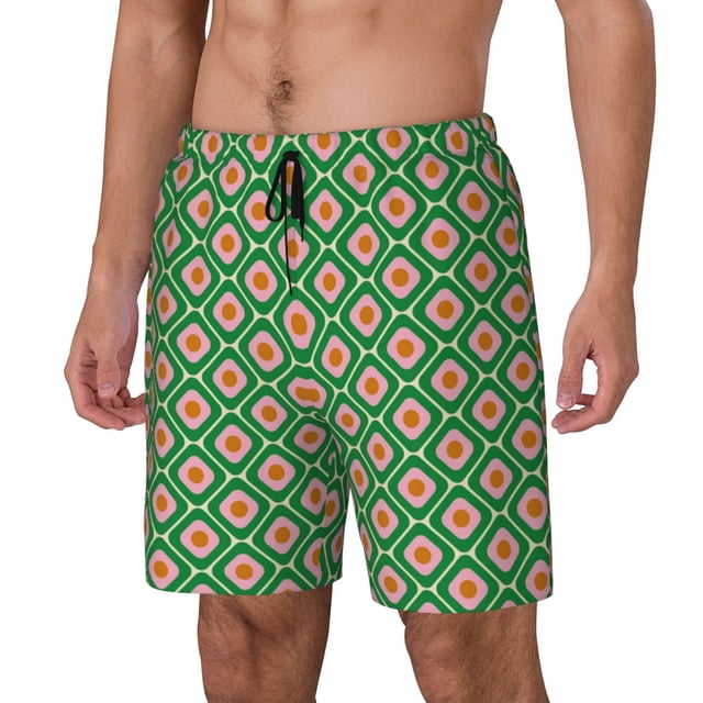 Balery 60s and 70s Style Bañador para hombre, shorts de playa de secado rápido con entrepierna y forro de compresión-XX-Large
