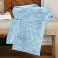 thumbnail image 6 of BNM Fleece Diamond Fluffy Blanket, King, Light Blue, 6 of 7