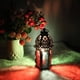 thumbnail image 5 of Portavelas de cristal marroquí Matsuzay 1 pieza farol colgante decoración del hogar vidrio negro y colorido, 5 of 6