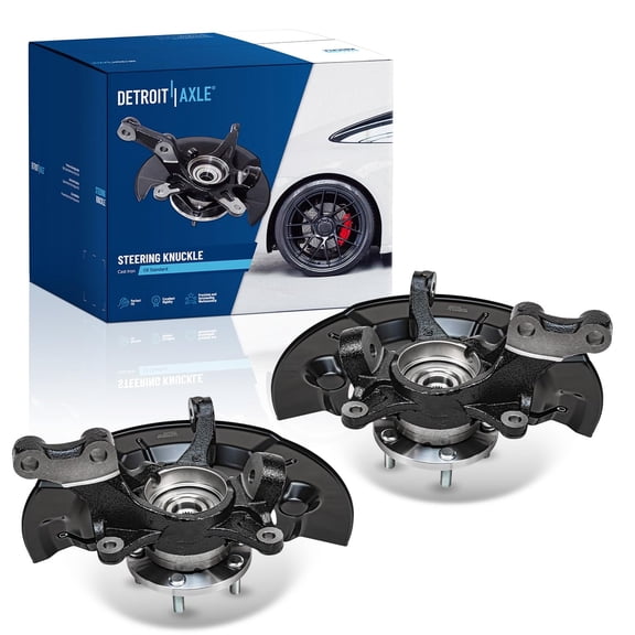 Detroit Axle - 2.5L Front 2pc Steering Knuckles for Toyota 12-17 Camry, 2 Steering Knuckles & Wheel Hub Bearing Assembly 2012 2013 2014 2015 2016 2017